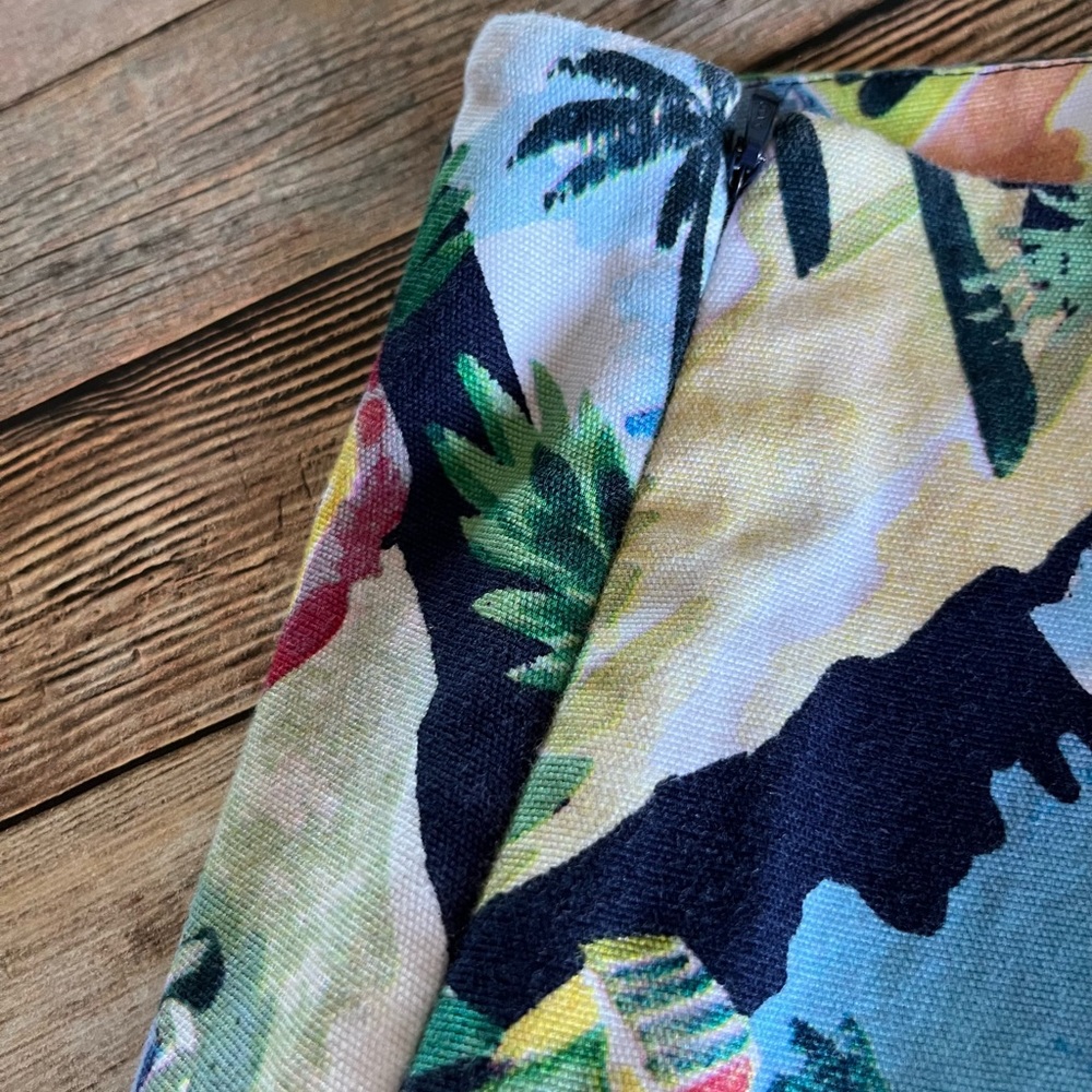 Talbot's Petites Preppy Tropical Flamingo Print Skirt Size 6P - Picture 10 of 11